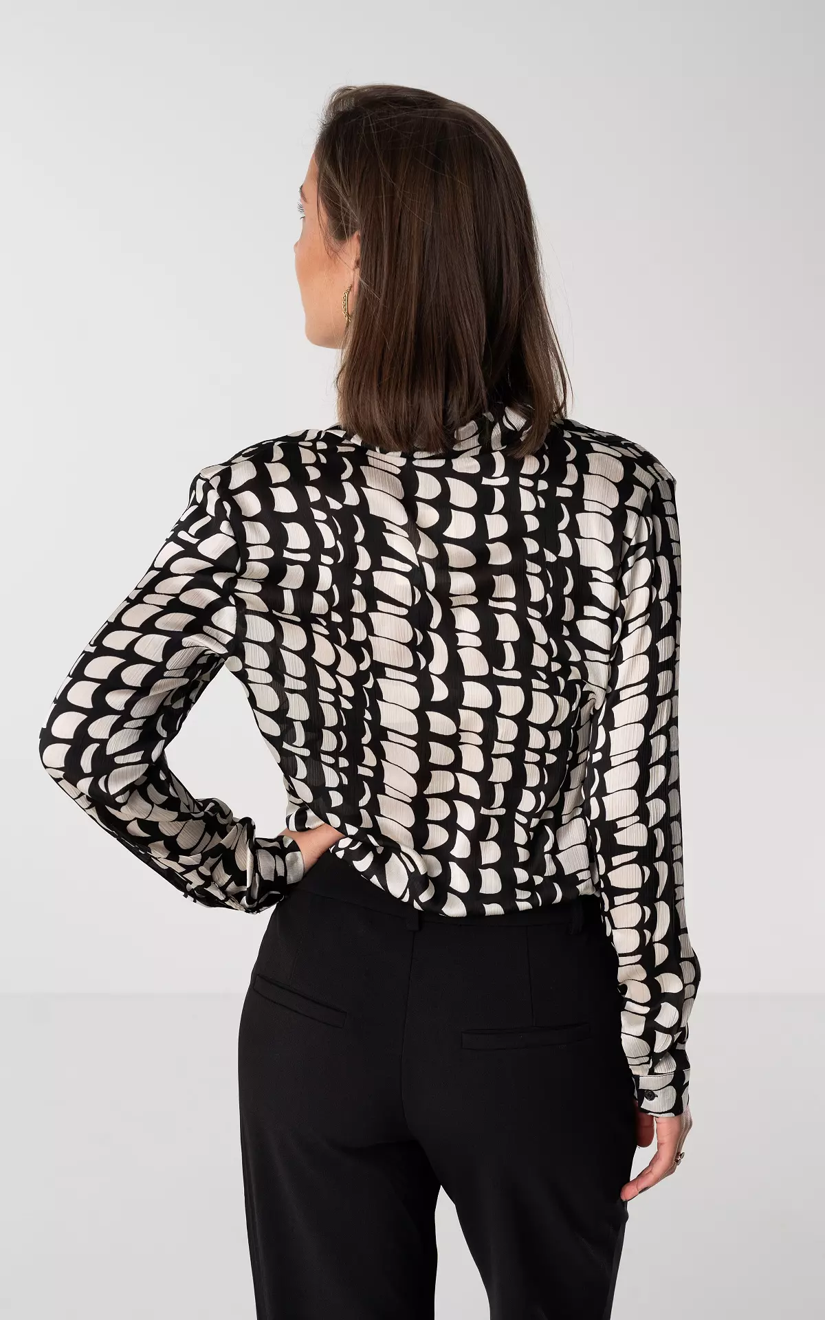 Blouse Met Print En Knoopjes Zwart Wit Guts Gusto