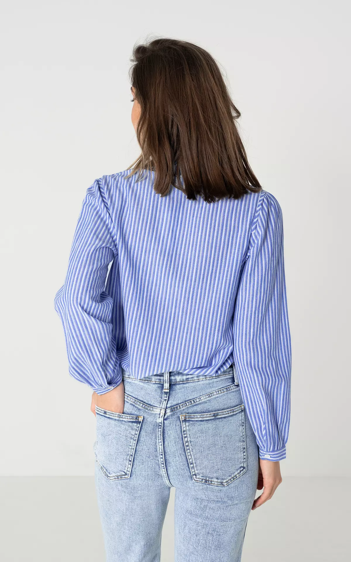 Streepjes Blouse Met Knoopjes Blauw Wit Guts Gusto