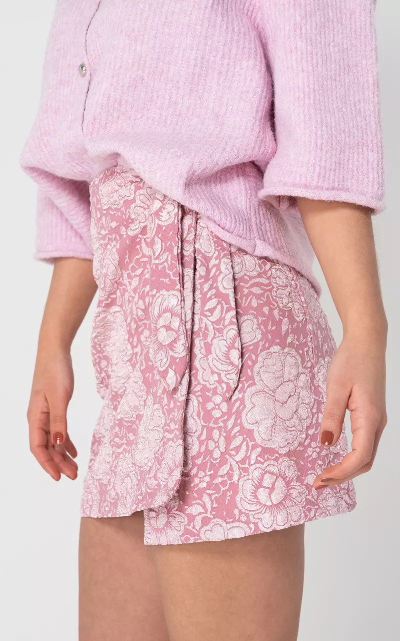 Rock mit Jacquardstoff Hellrosa