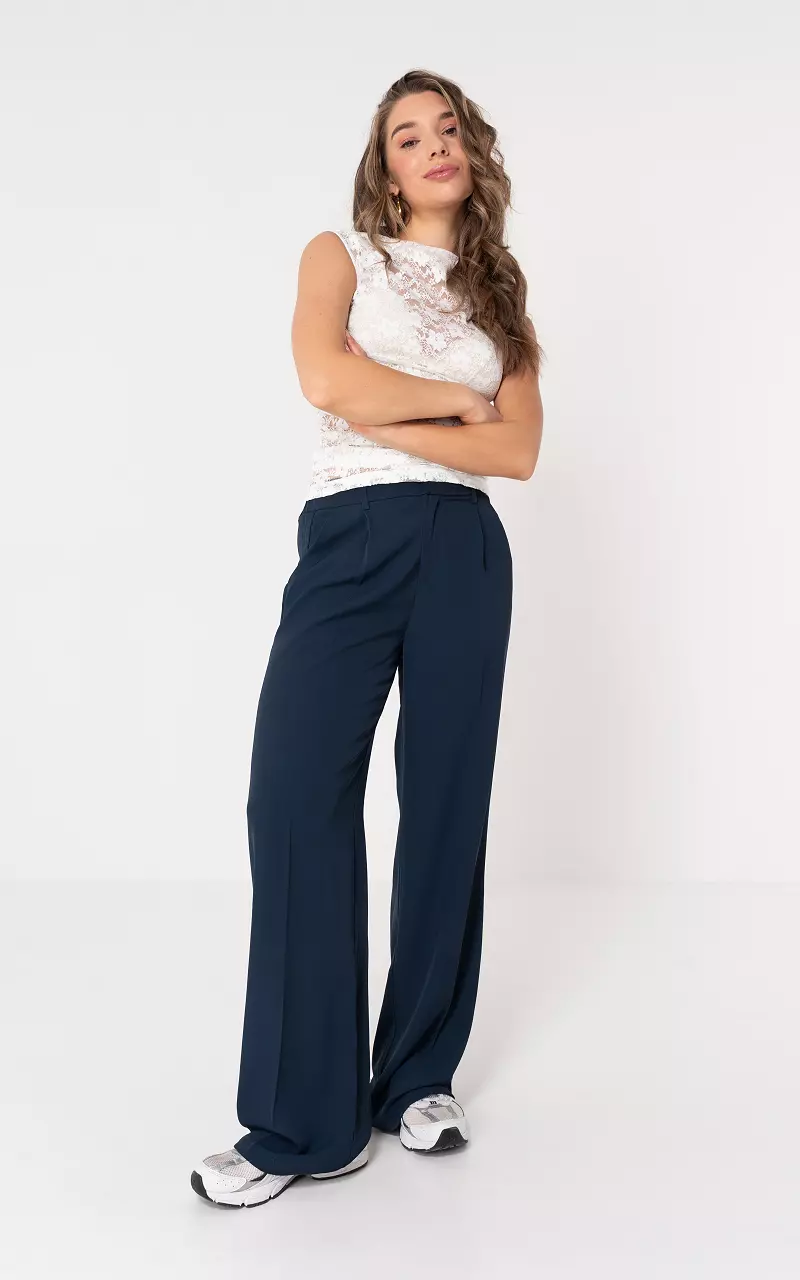 Straight fit trousers Dark Blue