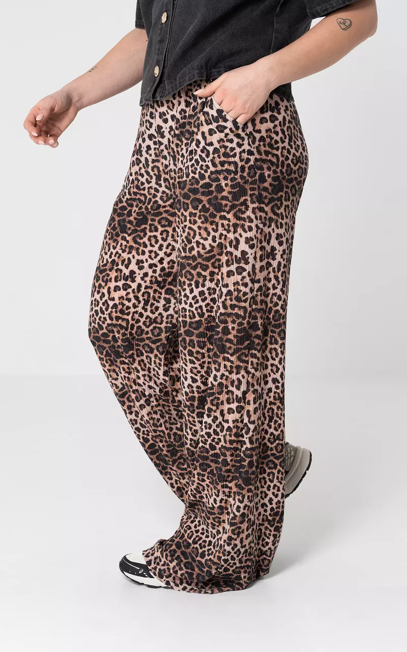 Wide leg trousers Leopard