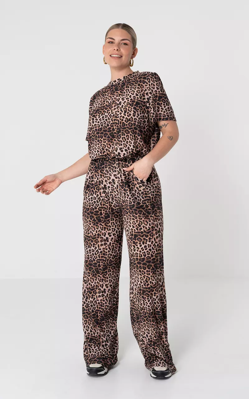 Wide leg trousers Leopard
