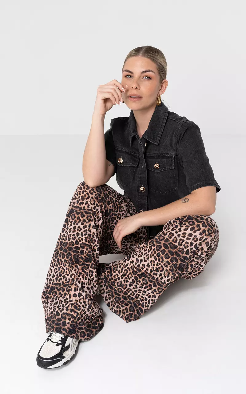 Wide leg trousers Leopard