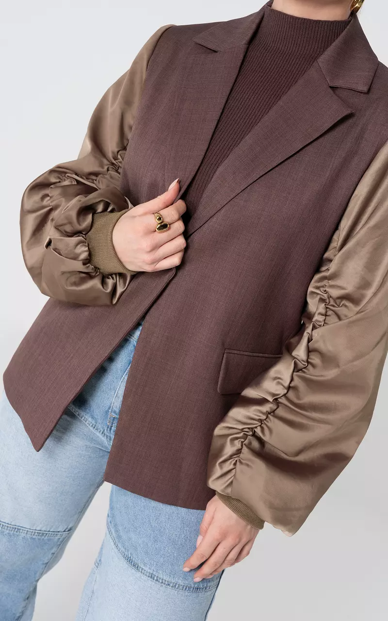 Bomber Sleeve Blazer Braun