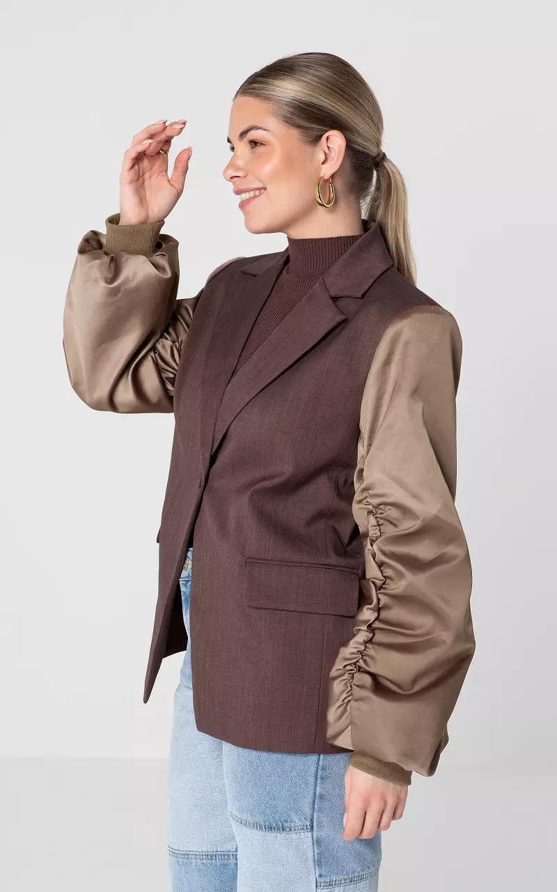 Bomber Sleeve Blazer Braun