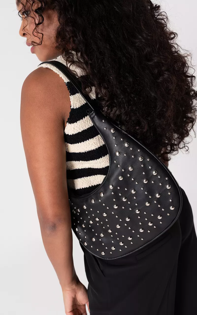 Bag with studs Black Silver