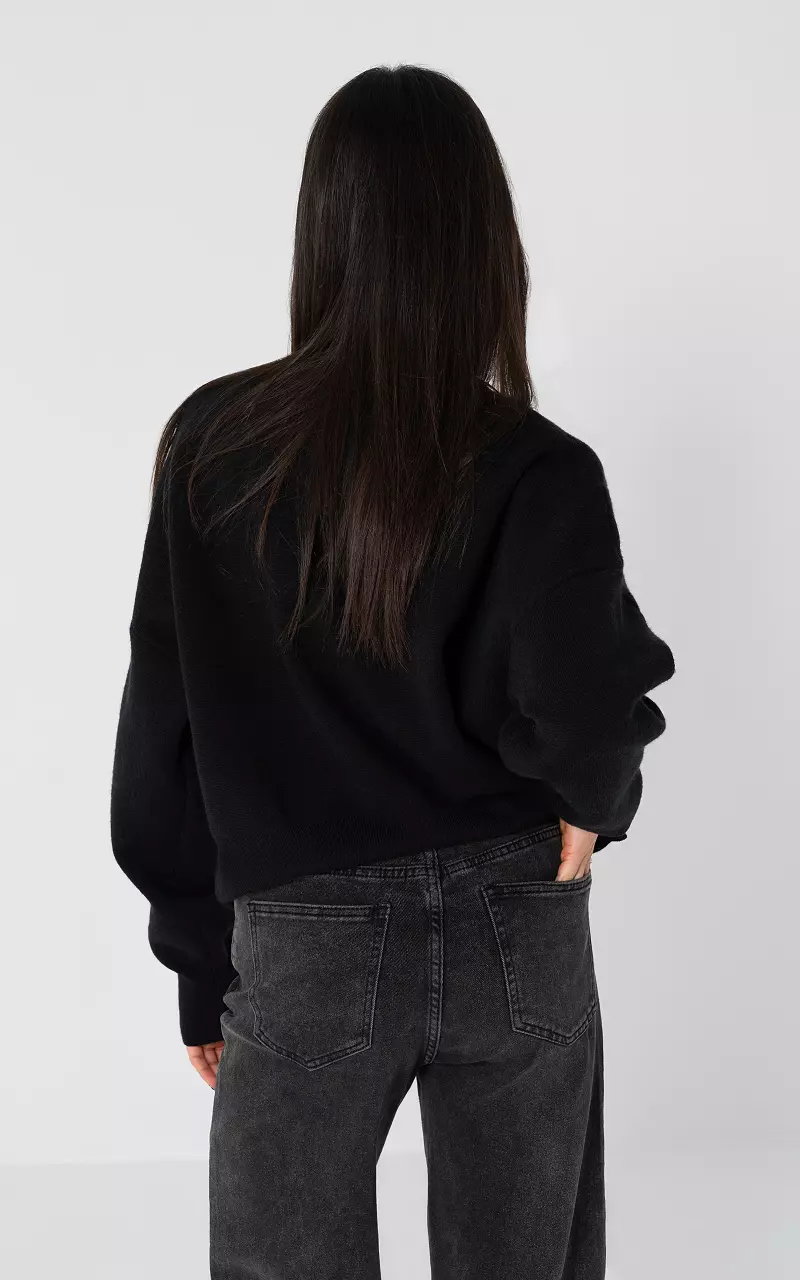 Vest met knopen Zwart Zilver