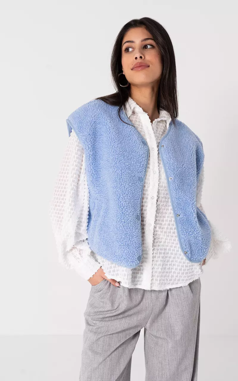 Teddy gilet Blauw