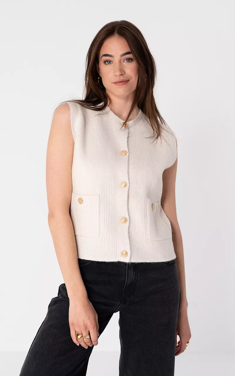 Knitted vest Cream