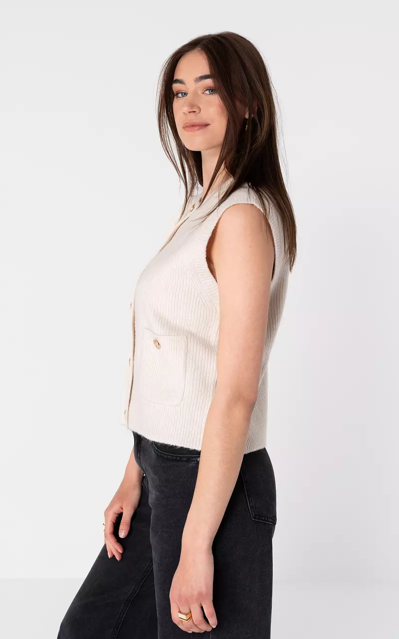 Knitted vest Cream