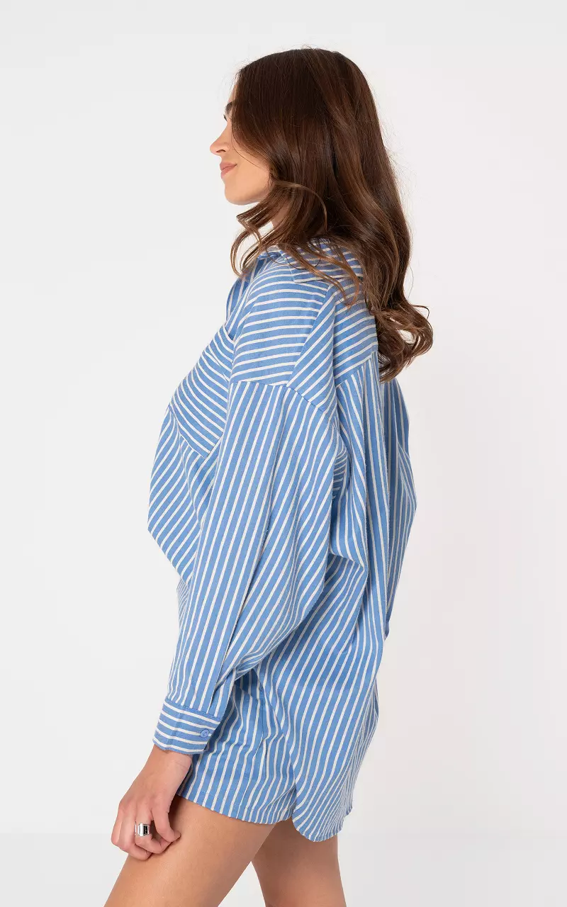 Gestreifte Bluse Blau Weiß