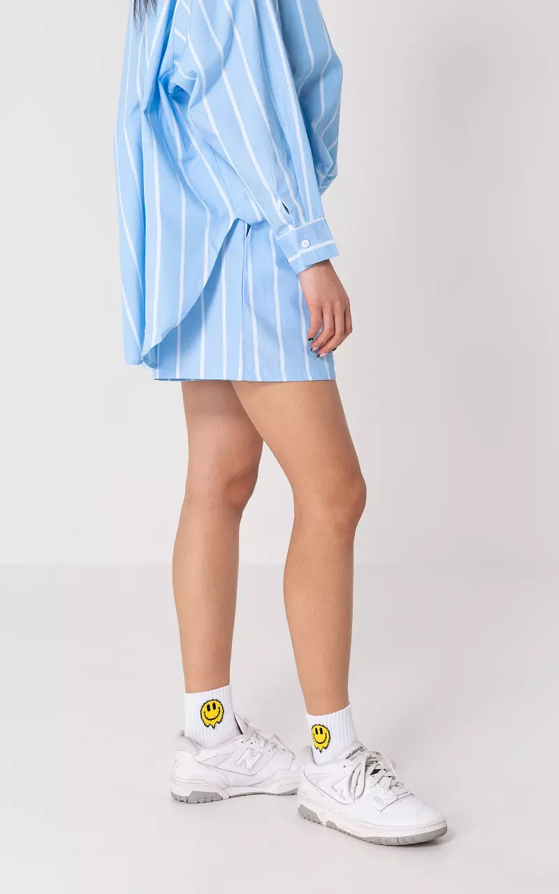 Striped shorts Light Blue White