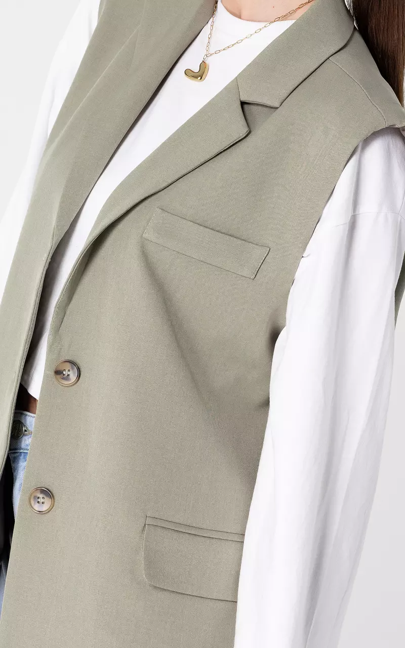 Oversized gilet Kaki