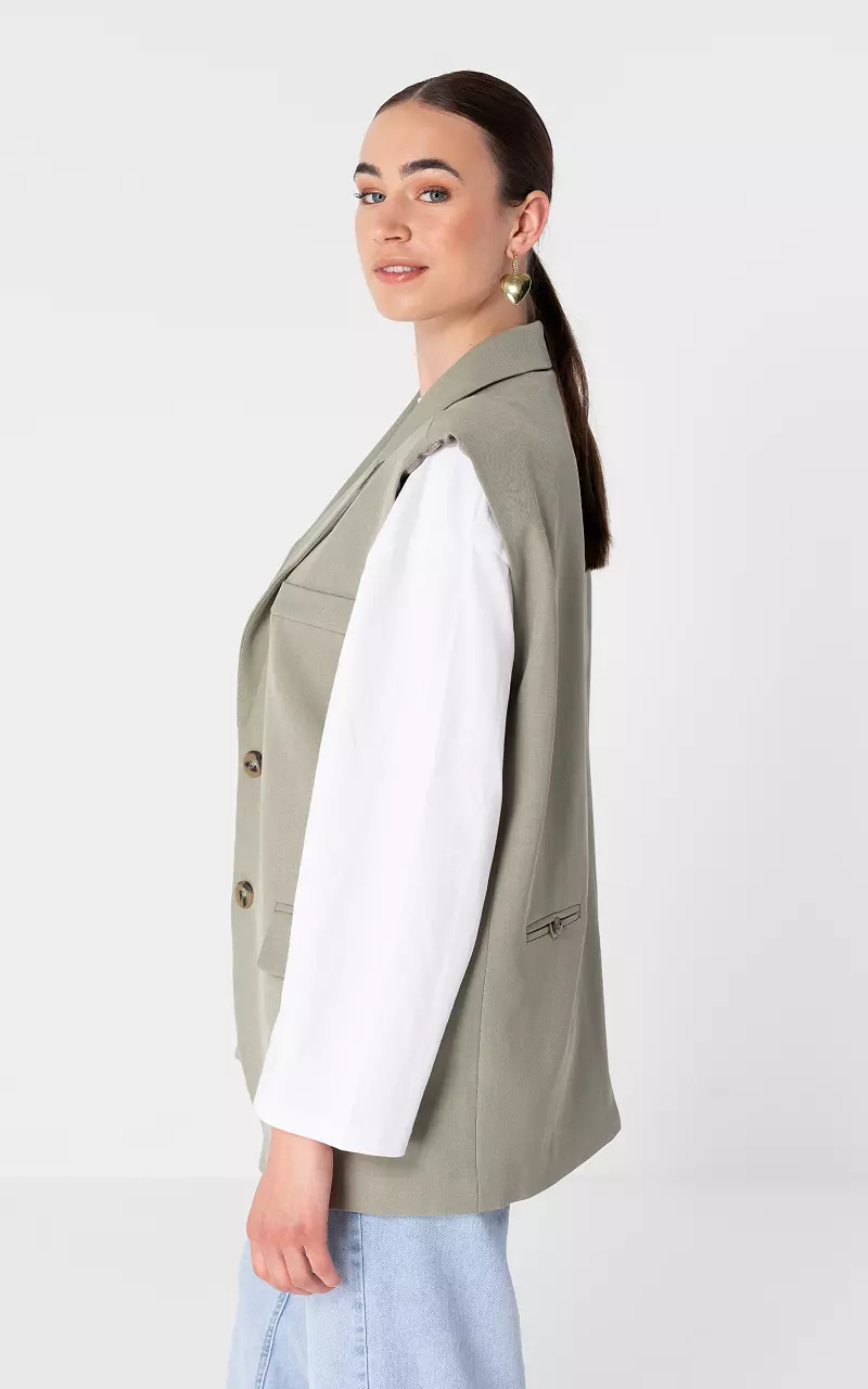 Oversized gilet Kaki