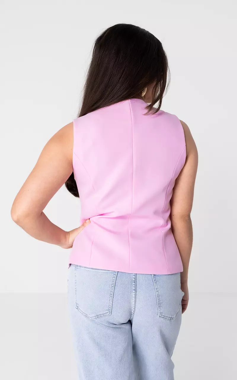 Vest with press buttons Pink Gold