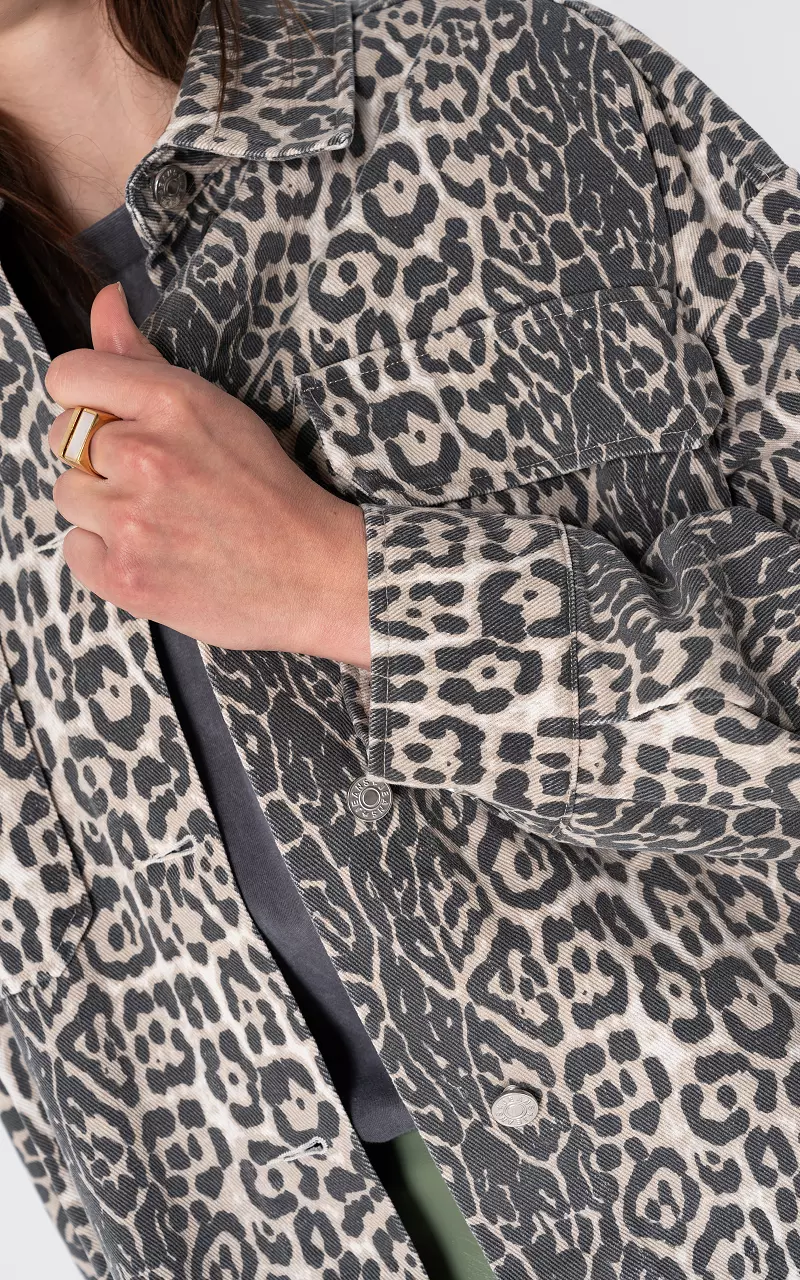 Leopard denim jacket Leopard