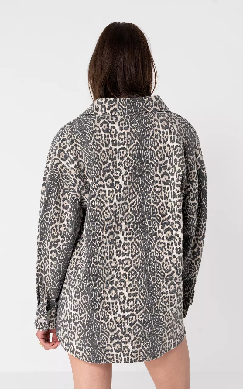 Leopard denim jacket Leopard
