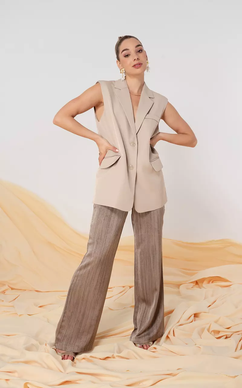 Trousers with side pockets Taupe