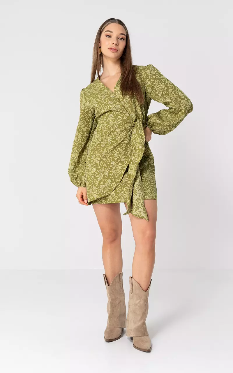 Wickelkleid Limonengrün