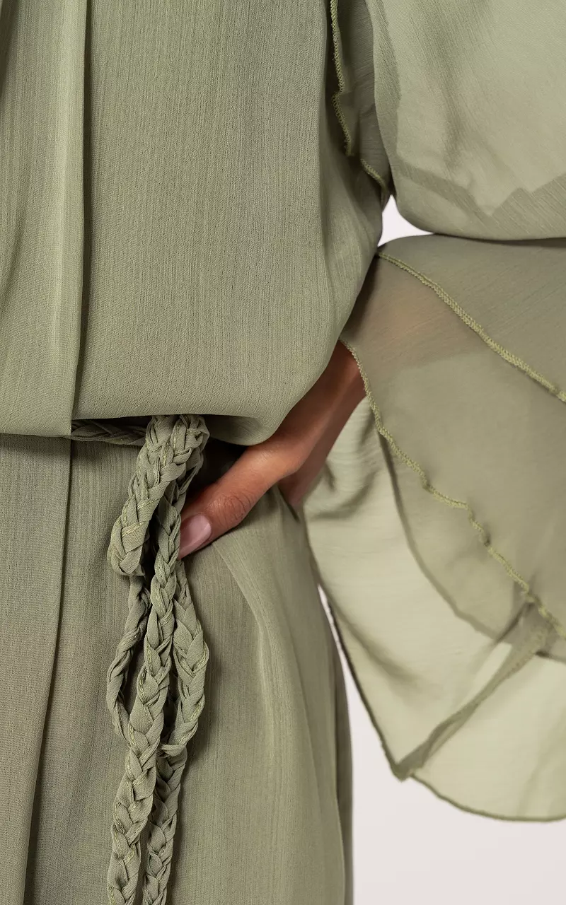 Kleid mit Rüschen Grün