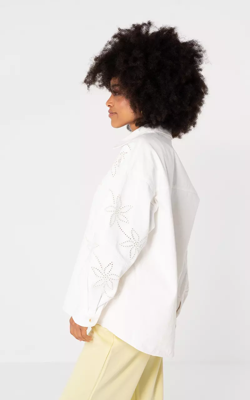 Spijkerblouse Creme