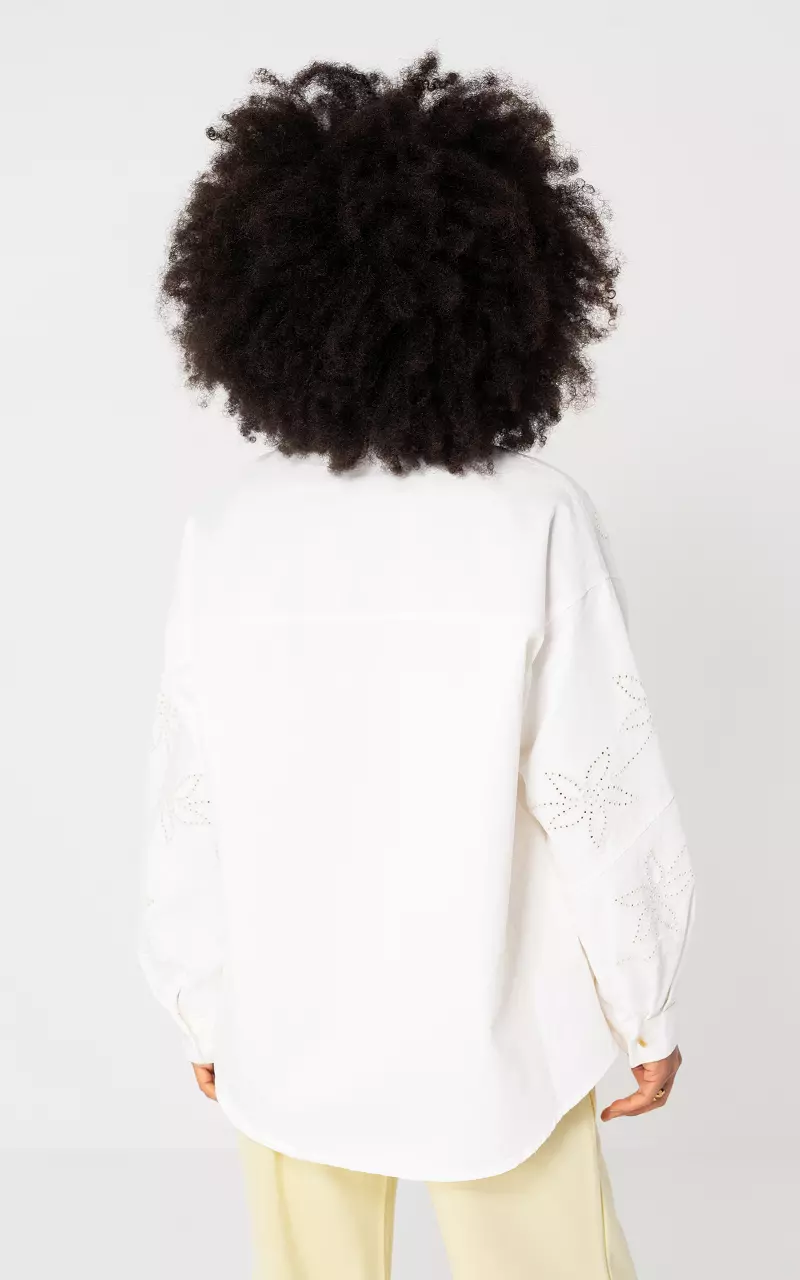 Spijkerblouse Creme