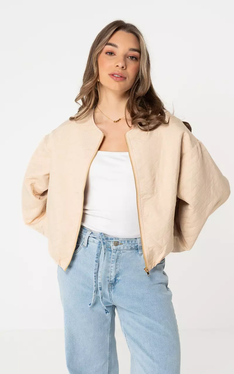Bomberjacke Beige