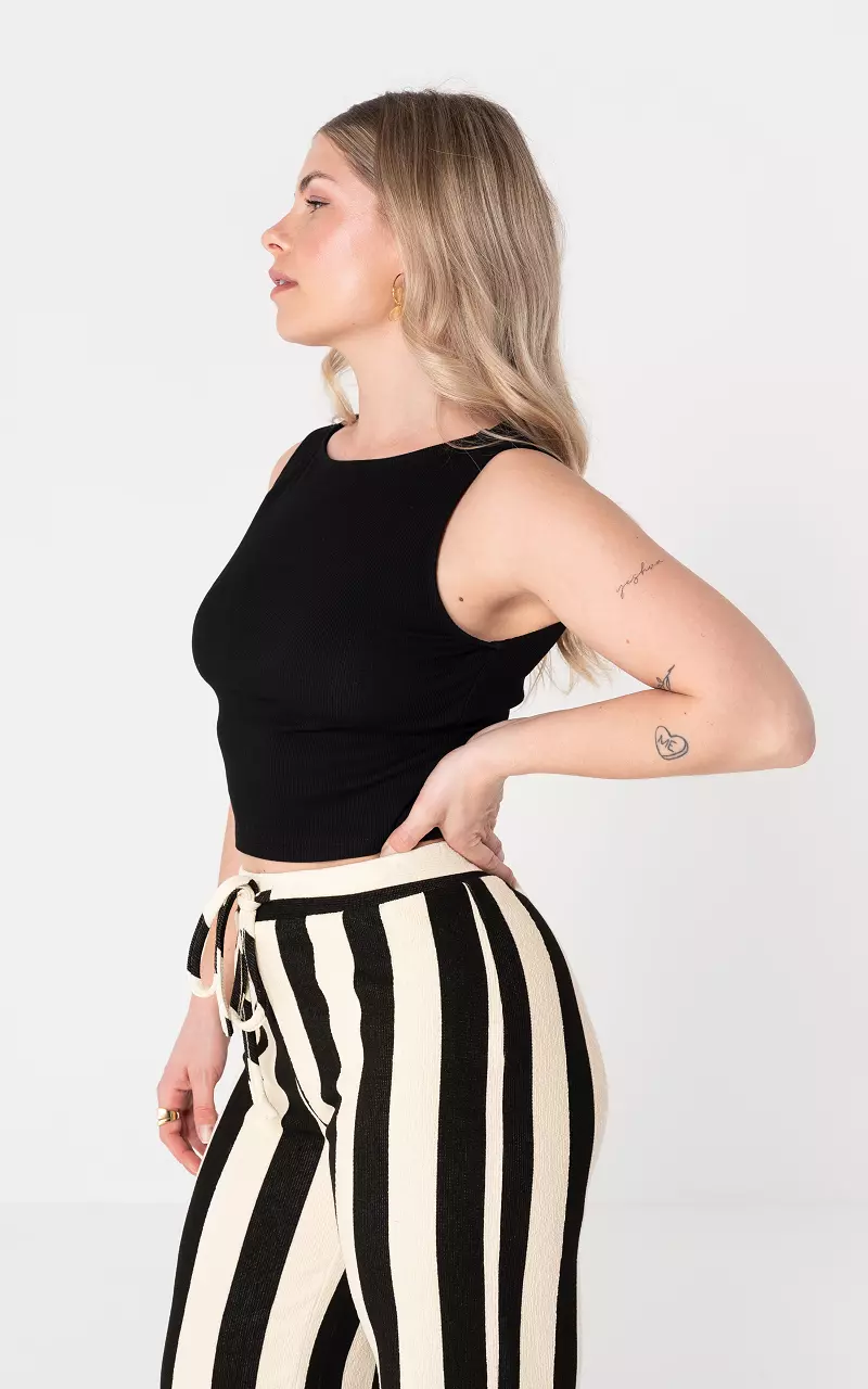 Cropped Top Schwarz