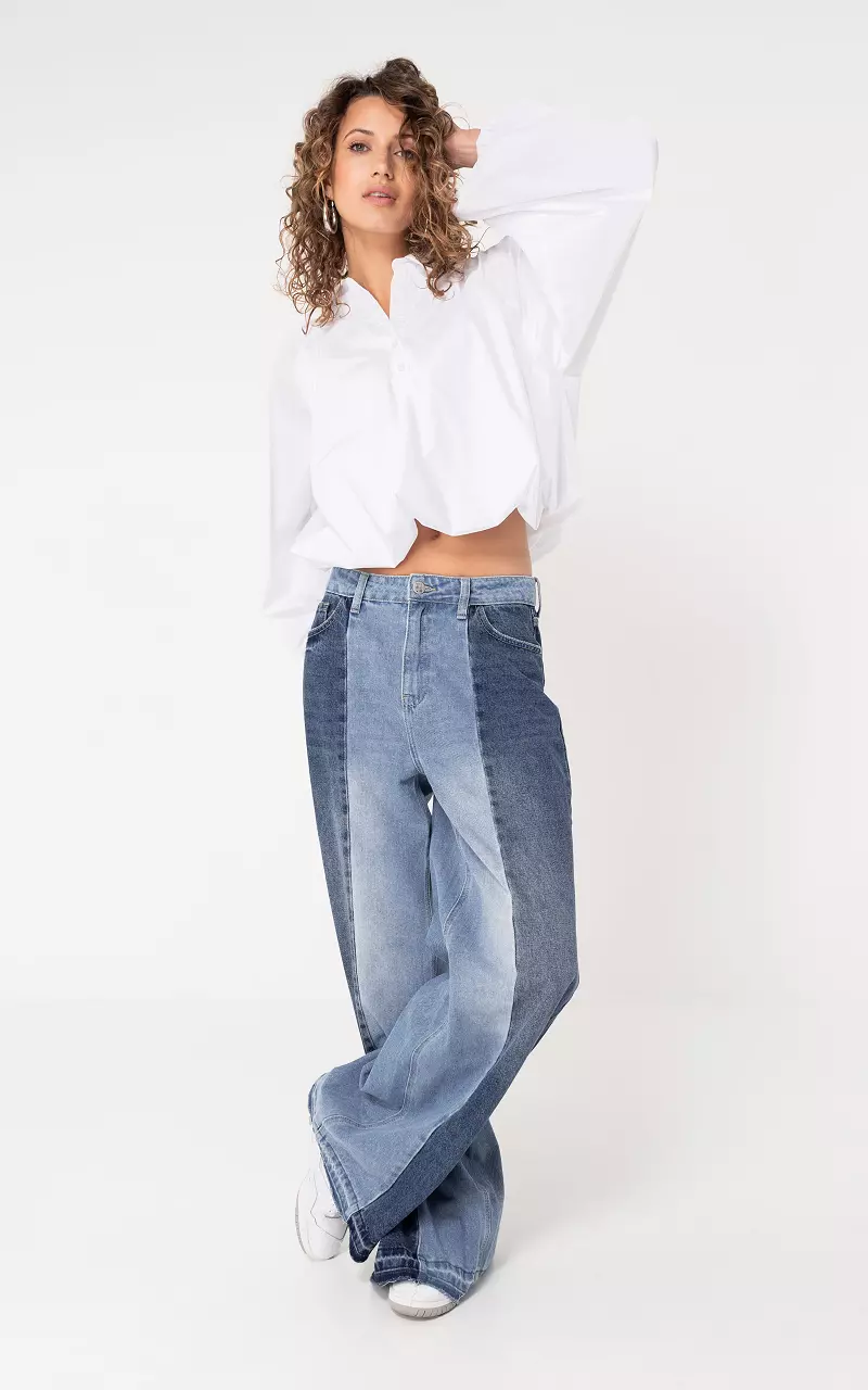Wide leg jeans Blauw