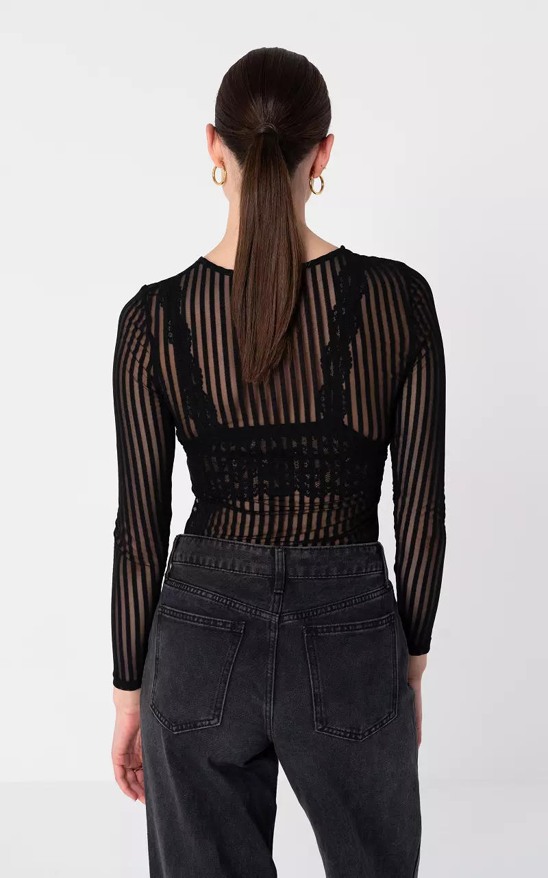 See-through top Black