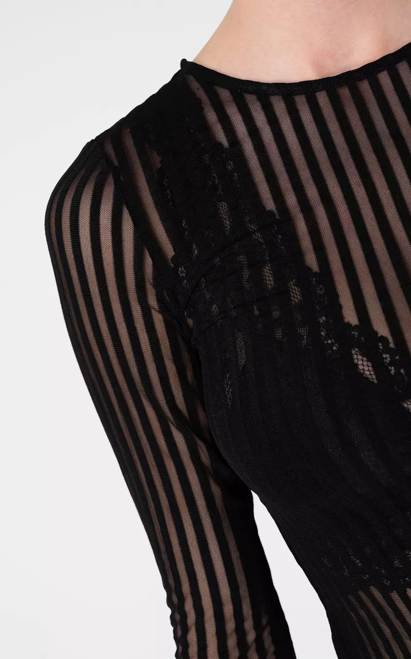 See-through top Black