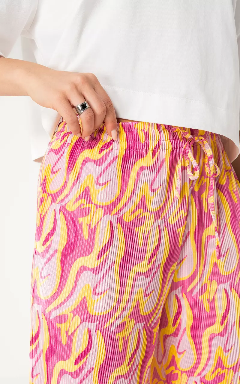 Pleated trousers Light Pink Yellow
