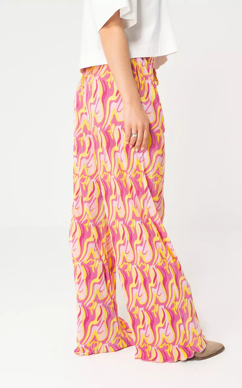 Pleated trousers Light Pink Yellow