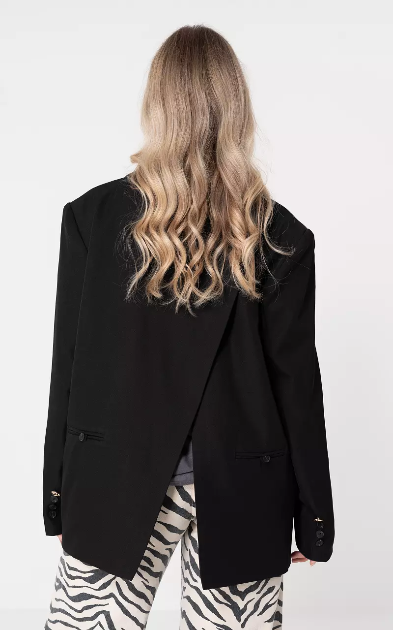 Blazer met een split Zwart