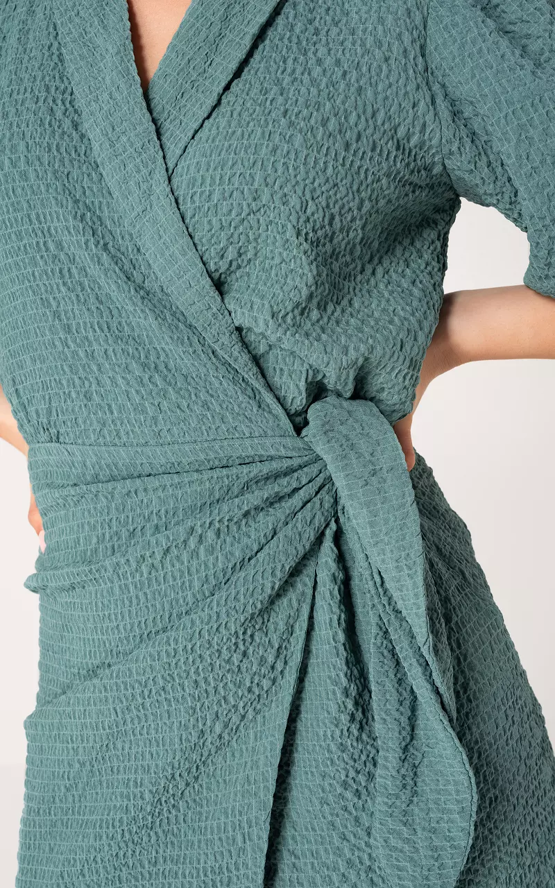 Overslag jurk Aqua