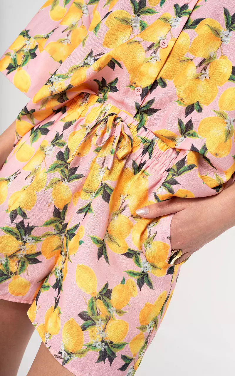 Short imprimé Rose Jaune