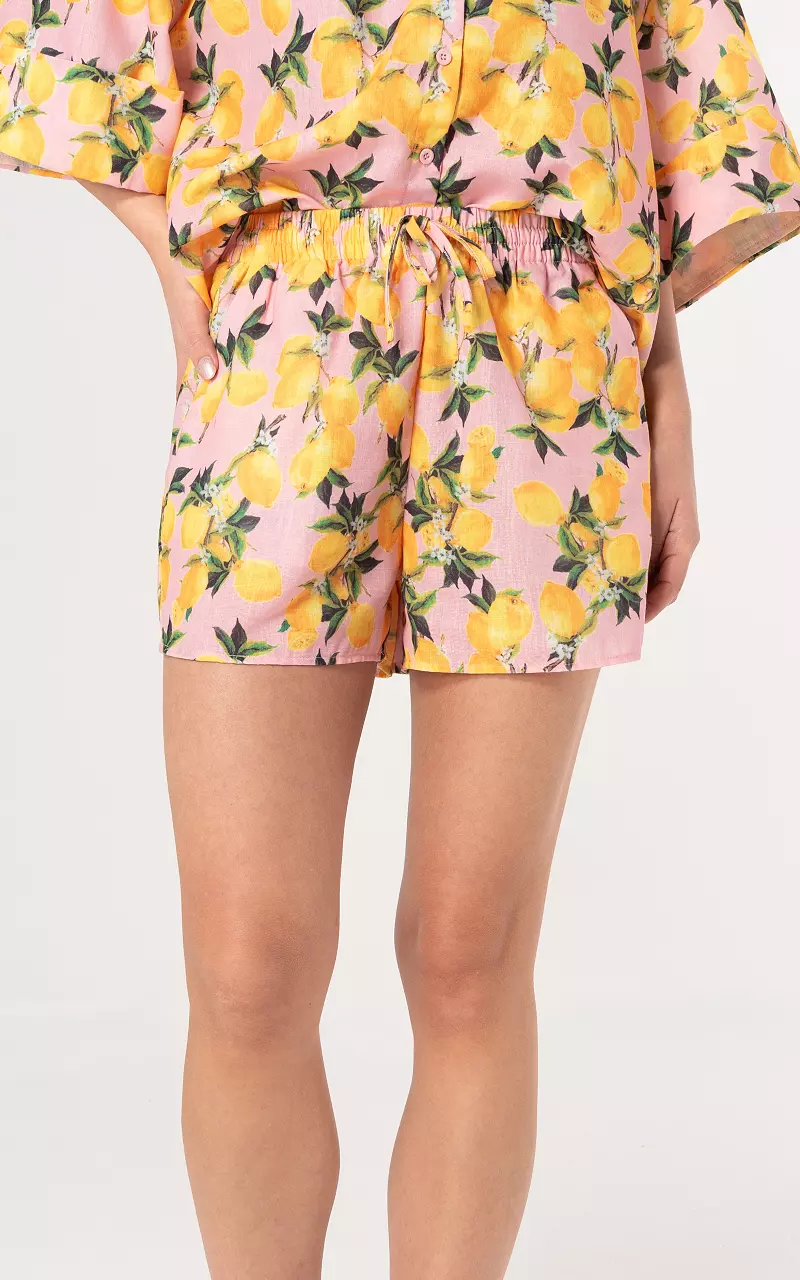 Short imprimé Rose Jaune