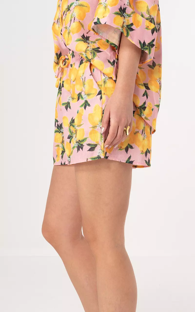 Short imprimé Rose Jaune