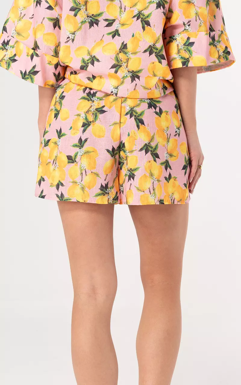 Short imprimé Rose Jaune