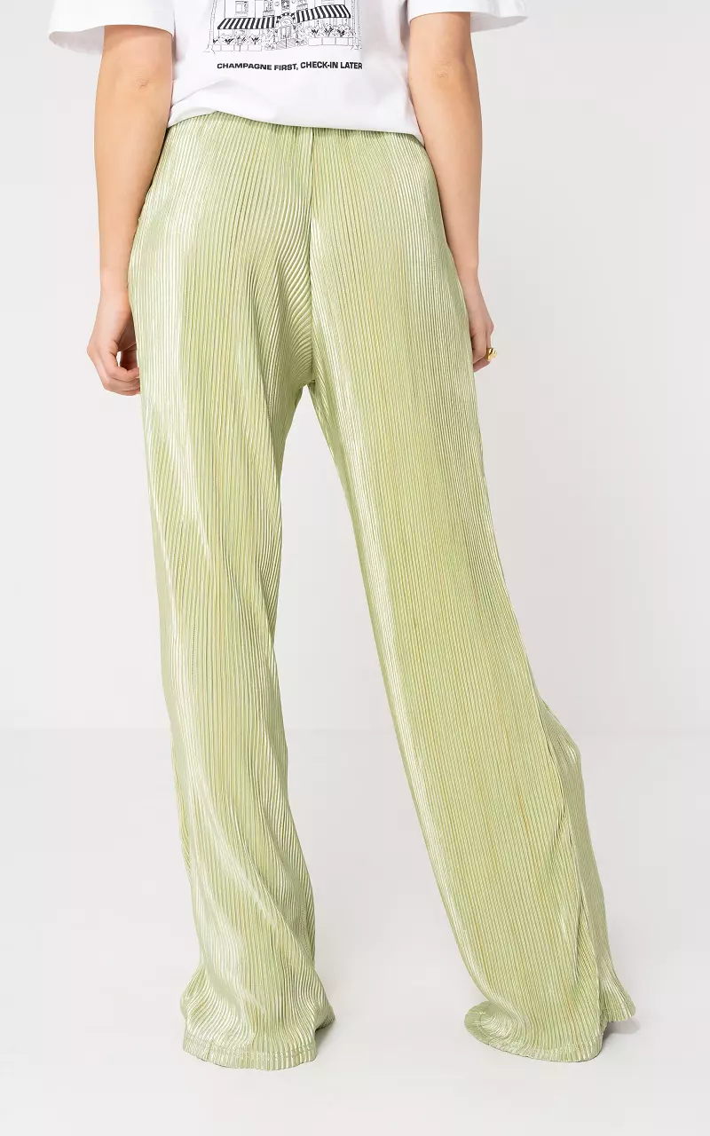 Pleated trousers Light Green Gold