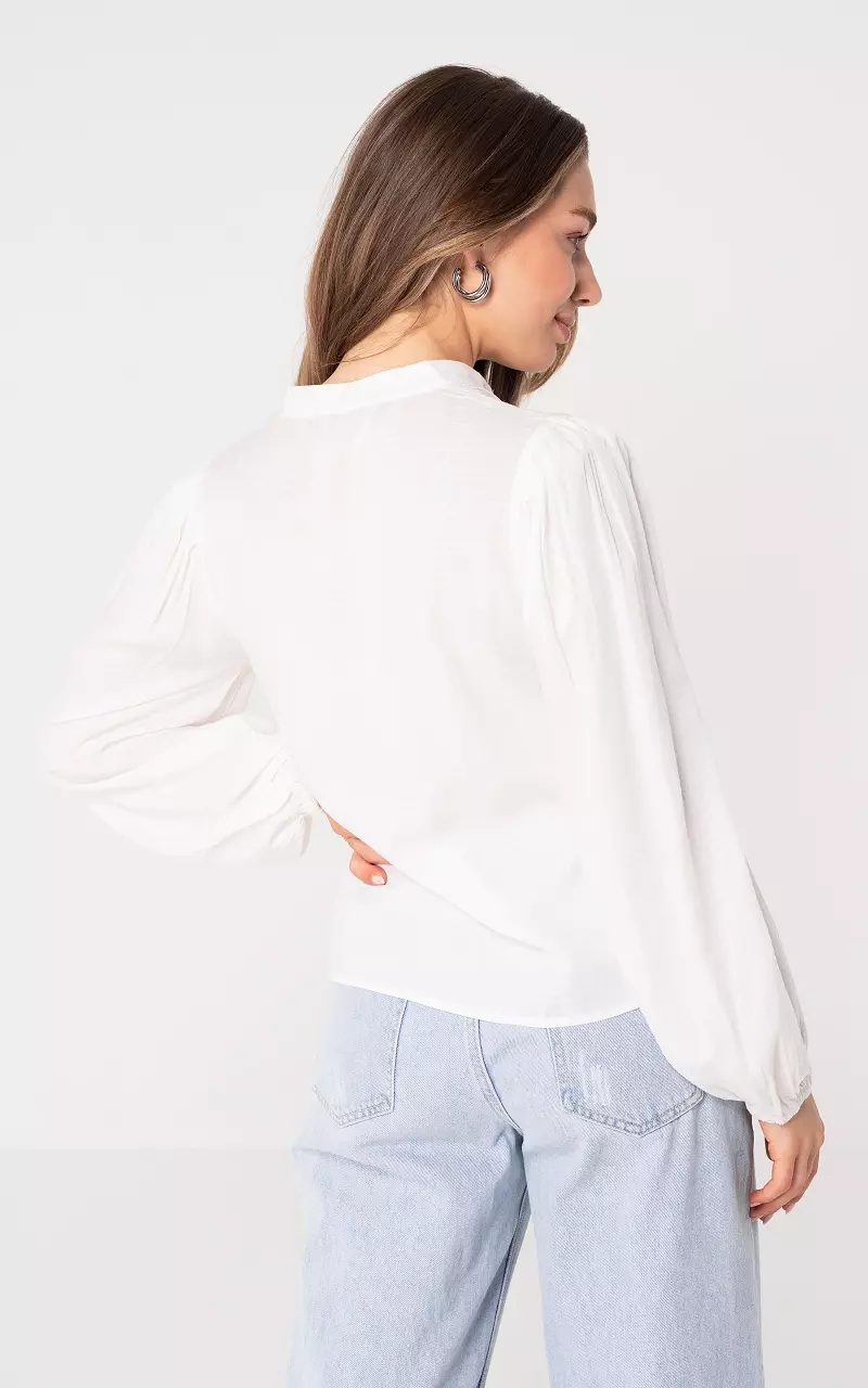 Blouse v-hals Wit