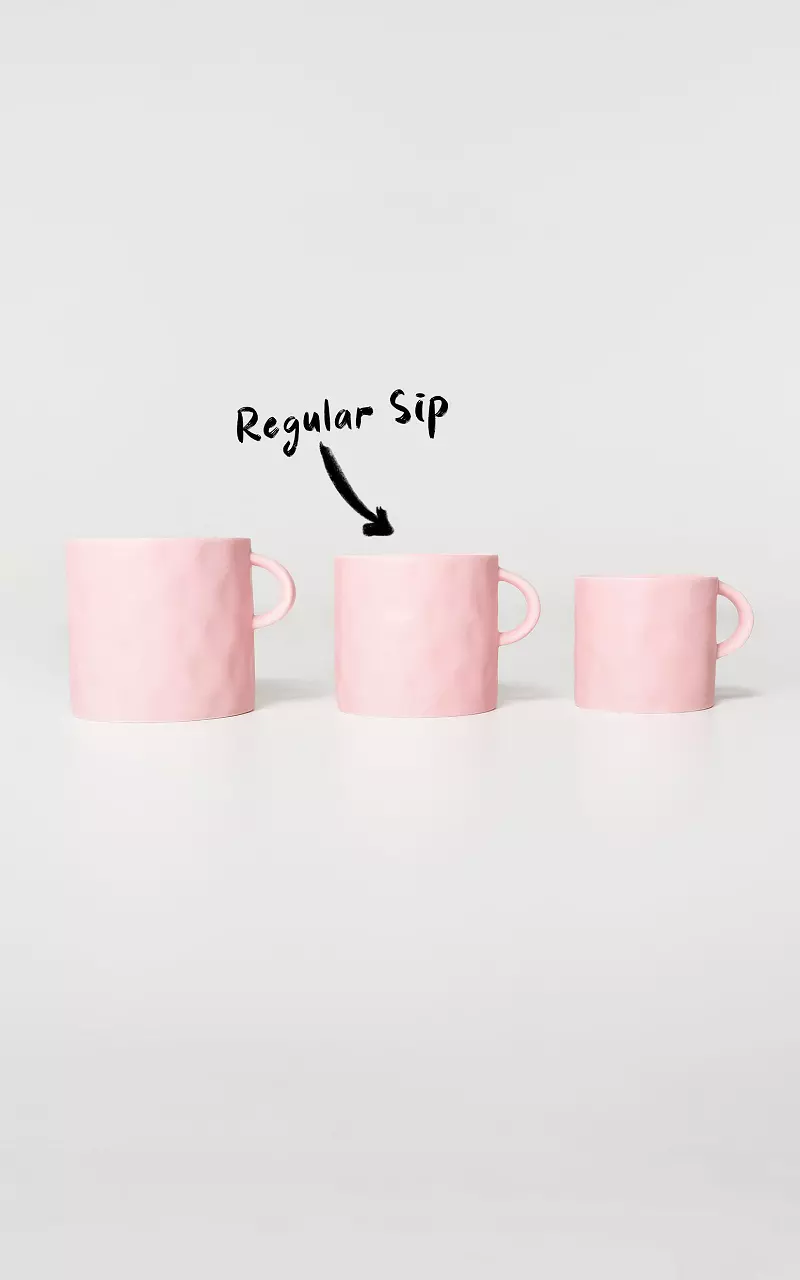 Cappuccino mug with text Pink