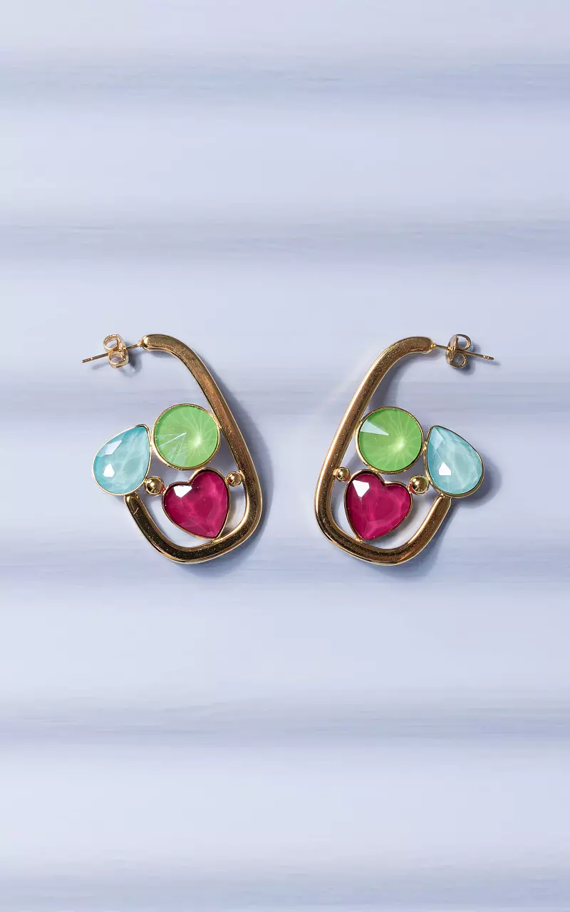 Earrings Gold Multicolor