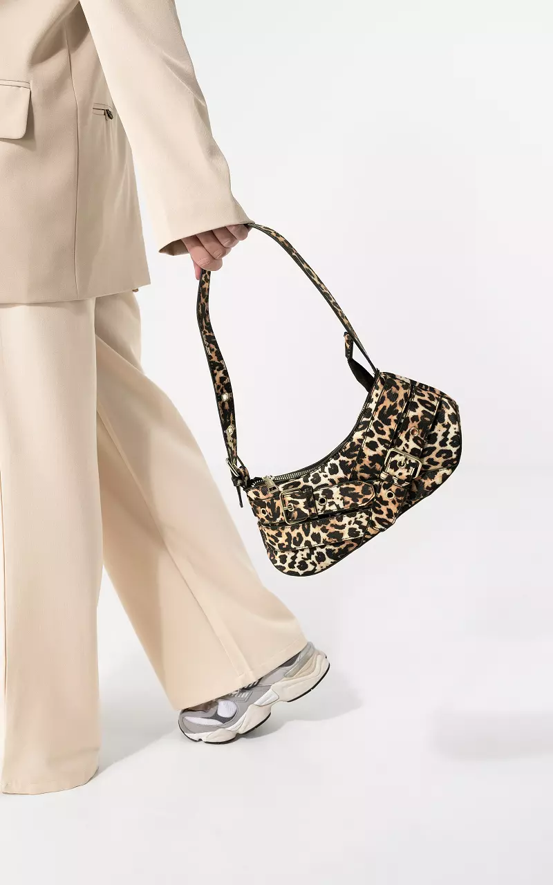 Bag with buckle detail Leopard