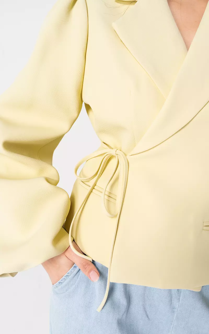 Cropped blazer Light Yellow