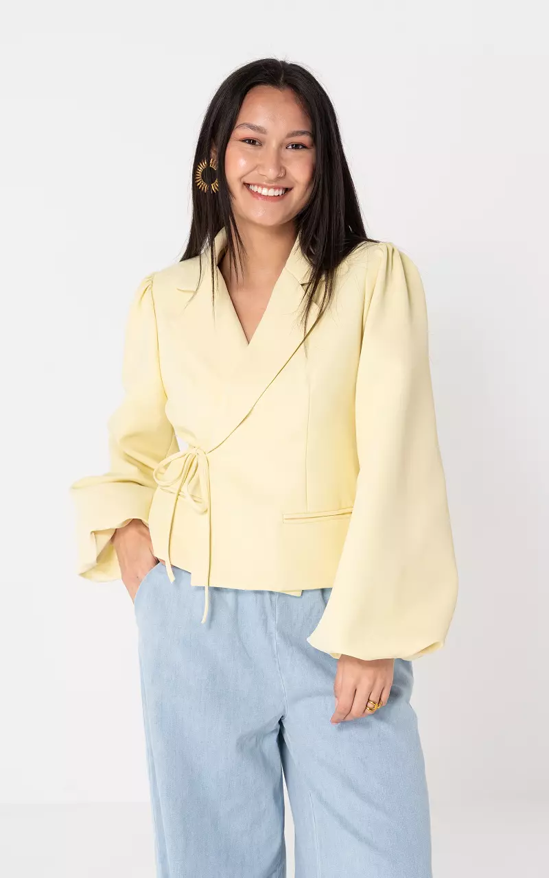 Cropped blazer Light Yellow