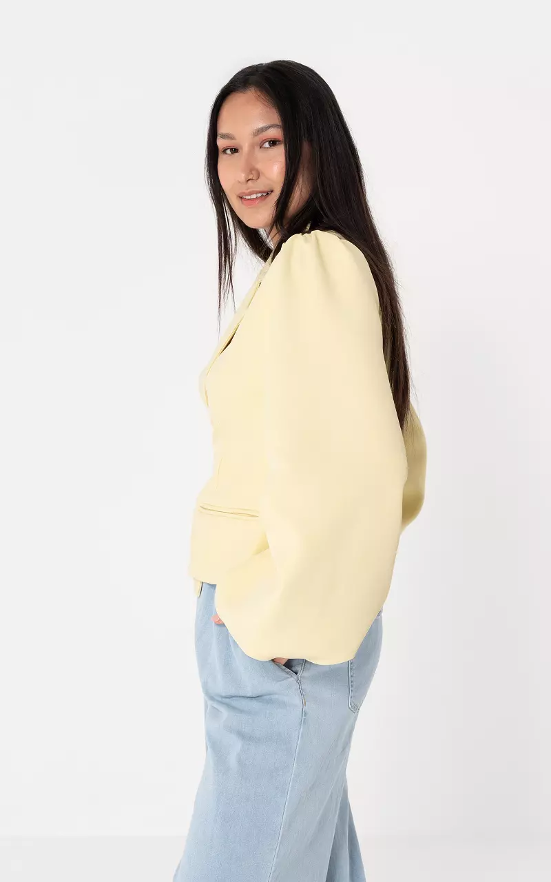Cropped blazer Light Yellow