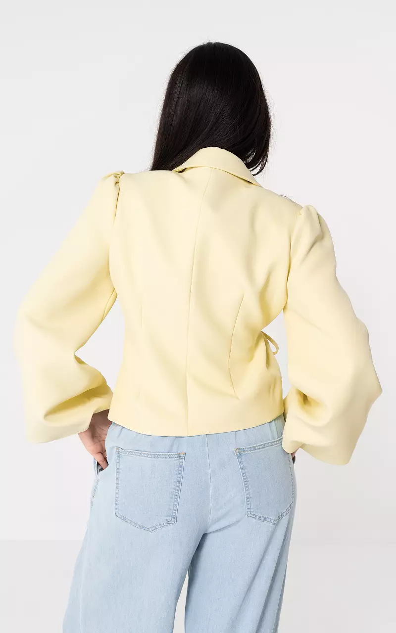 Cropped blazer Light Yellow