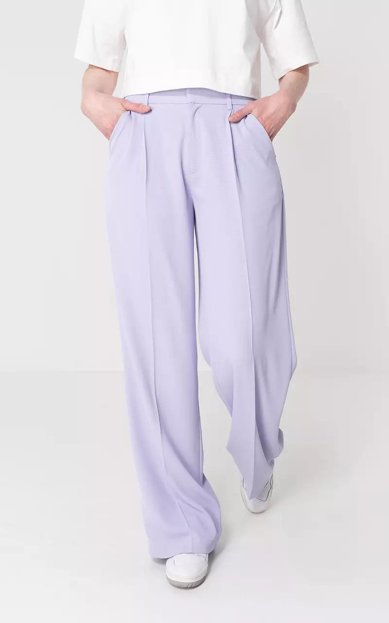 Straight fit trousers Lilac