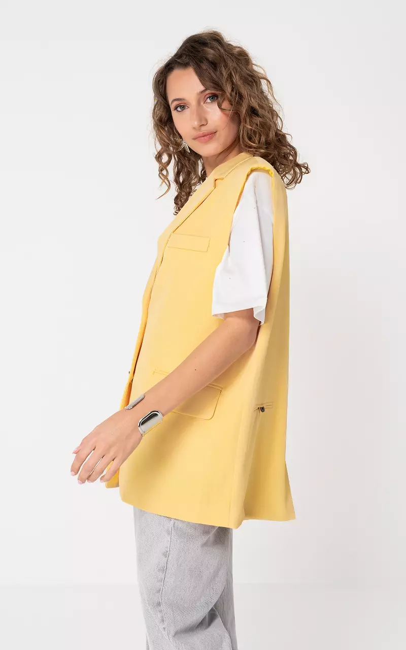 Oversized gilet Yellow